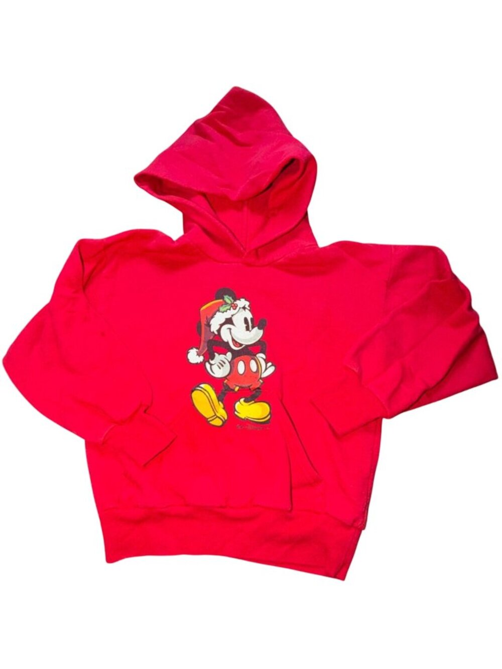 Disney Parks Walt Disney World Mickey Mouse Christmas Hoodie-Red-Size Youth S